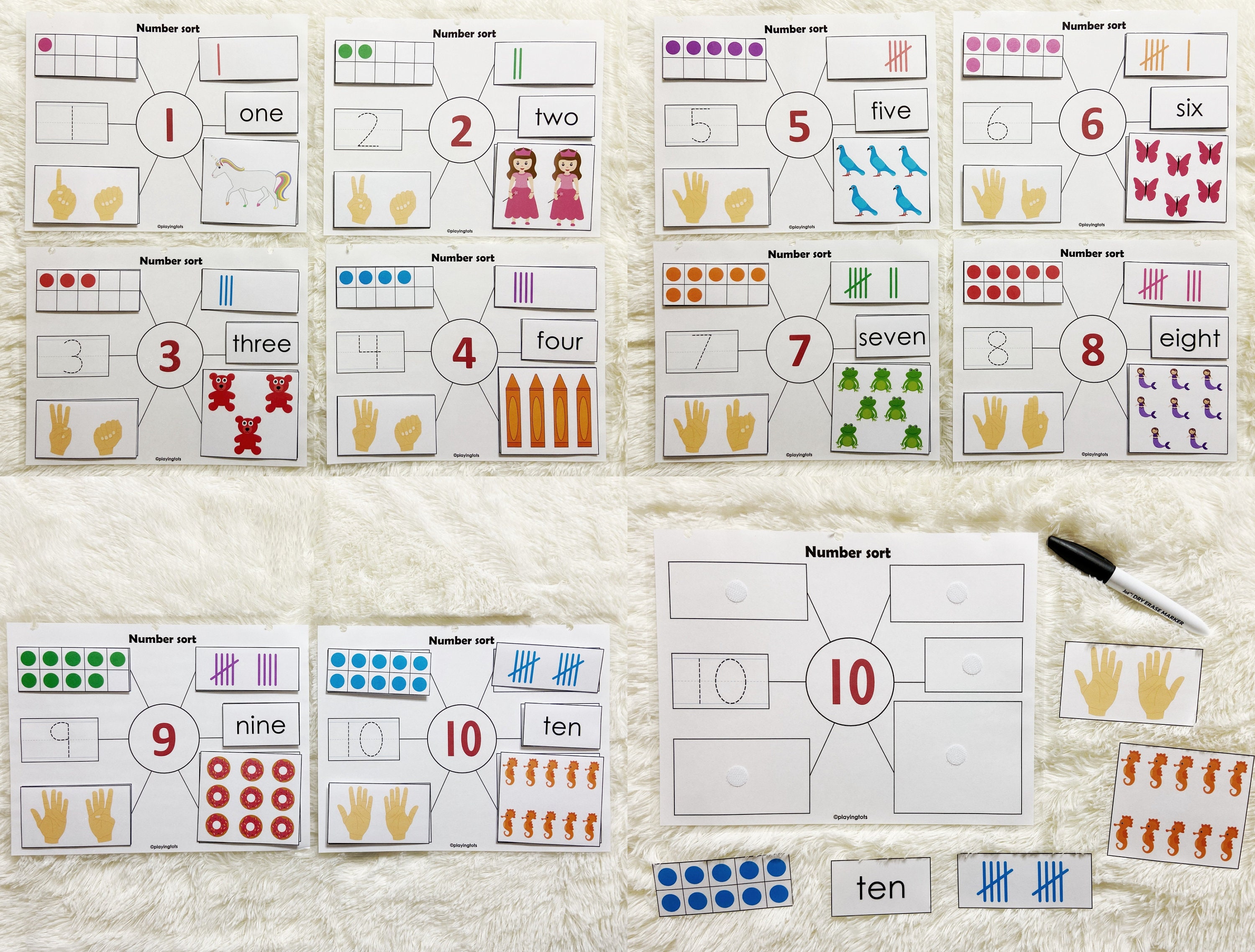 Counting Practice Printable Preschool and Kindergarten | Etsy