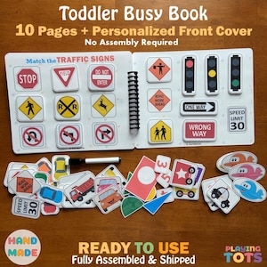 Toddler Busy Book, Fully Assembled, Learning Binder, Quiet Book, Homeschool Binder, Activity Book, Vehicles Busy Book, Preschool Busy book