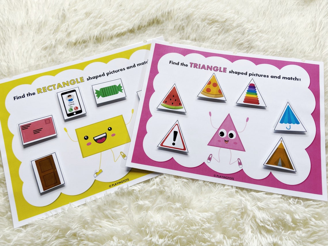 Shapes Busy Book Printable Toddler Busy Book Learning | Etsy