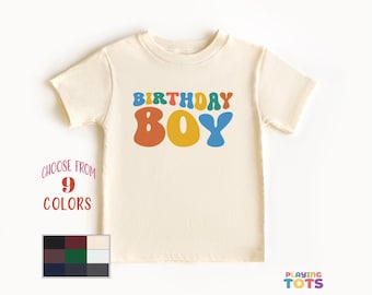 Birthday Boy Toddler Tshirt, Cute Retro Kids Shirt, Toddler Birthday Tees, Child's B'day Shirt, TT0001