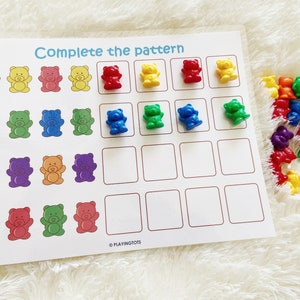 Bear Counters Learning Mats Printable, Learning Binder, Busy Book ...