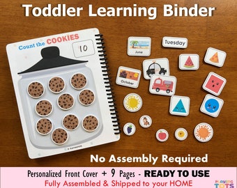 Toddler Learning Binder VOL2, Fully Assembled, Toddler Busy Book, Quiet Book, Homeschool Binder, Preschool Activity Book, PreK Worksheets