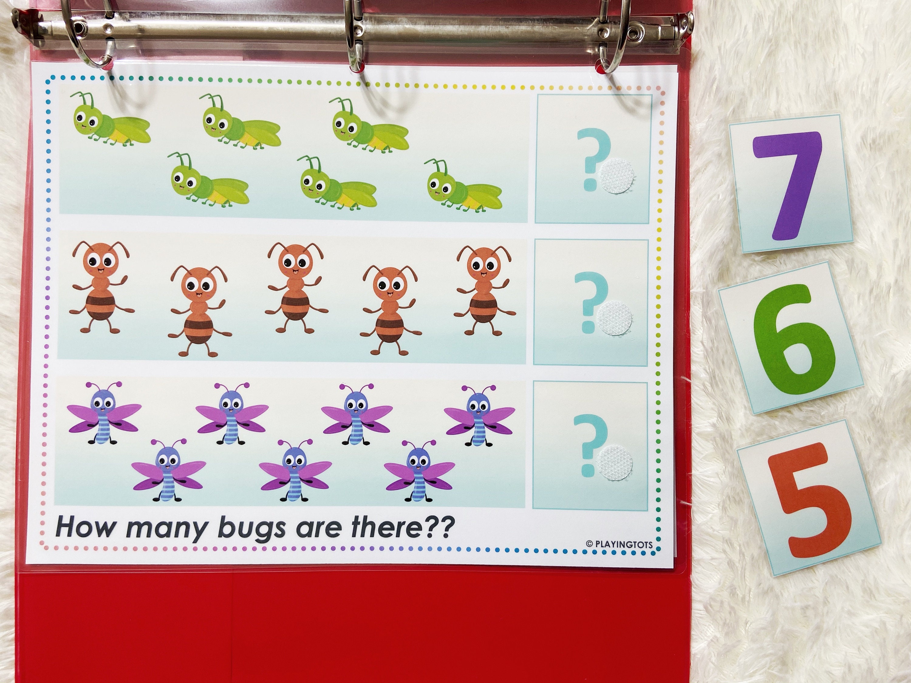 Bugs Counting Activity Printable Preschool Math Busy Book | Etsy