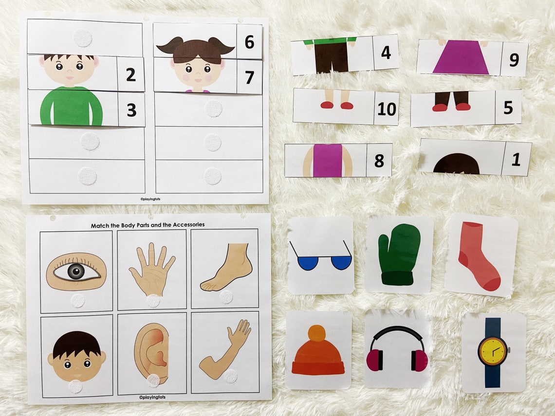 Body Parts Printable Pack for Toddlers Toddler Busy Book | Etsy