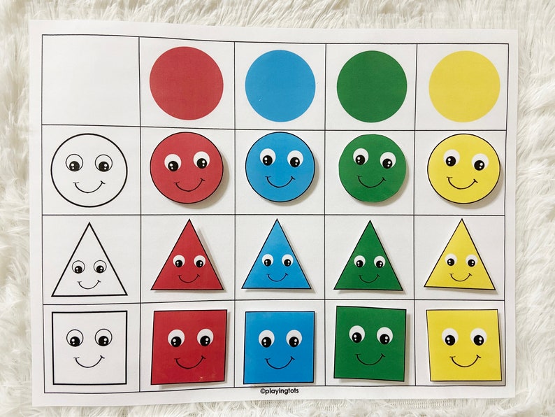 Colors Sorting and Size Sorting Activity Printable Toddler  Etsy