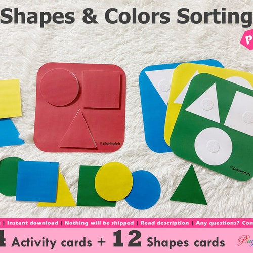 Colors and Shapes Matching Activity Printable Toddler Busy - Etsy