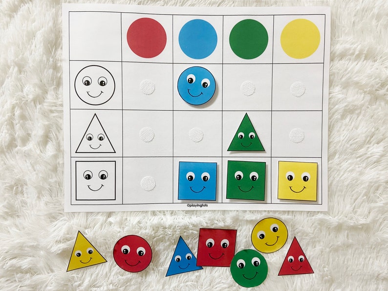 Colors Sorting and Size Sorting Activity Printable Toddler  Etsy
