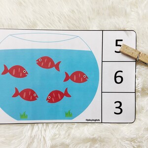 Fish Counting Activity Printable, Count and Clip Activity, Toddler Busy ...
