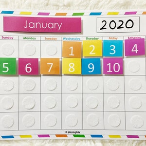 Daily and Monthly Calendar Activity Printable Learning - Etsy