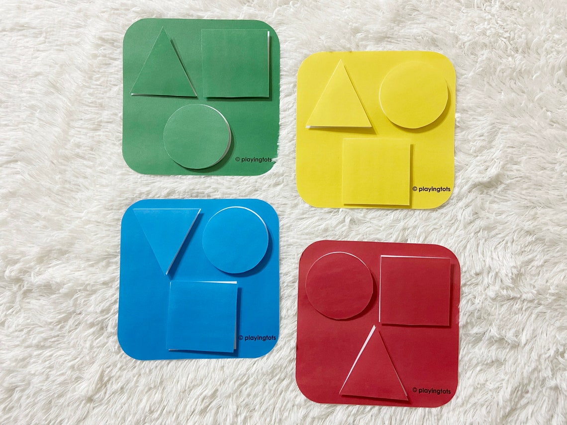 Shapes and Color Sorting Activity Printable Shapes and Colors - Etsy