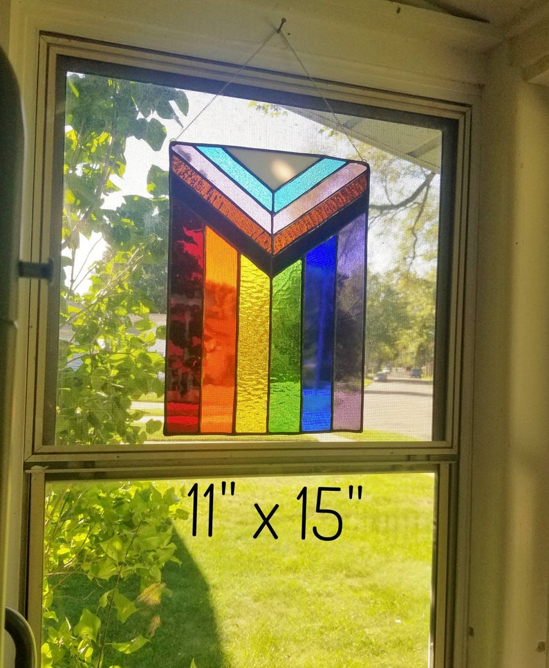 Progress Flag Rainbow Flag LBGT Flag Stained Glass