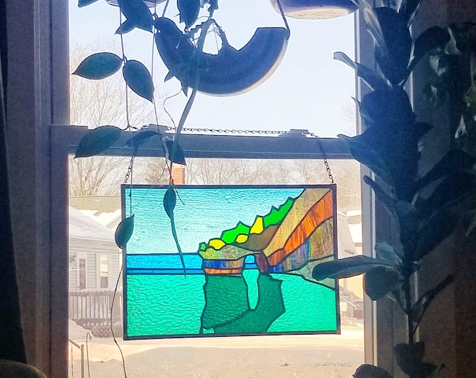 Matt Rocks A Window Pictured Rocks Stained Glass Window Hanging - Etsy