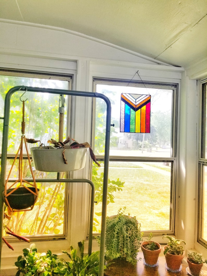 Progress Flag Rainbow Flag LBGT Flag Stained Glass