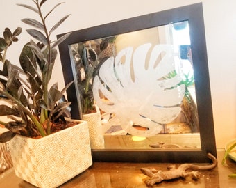 Monstera Etched Mirror