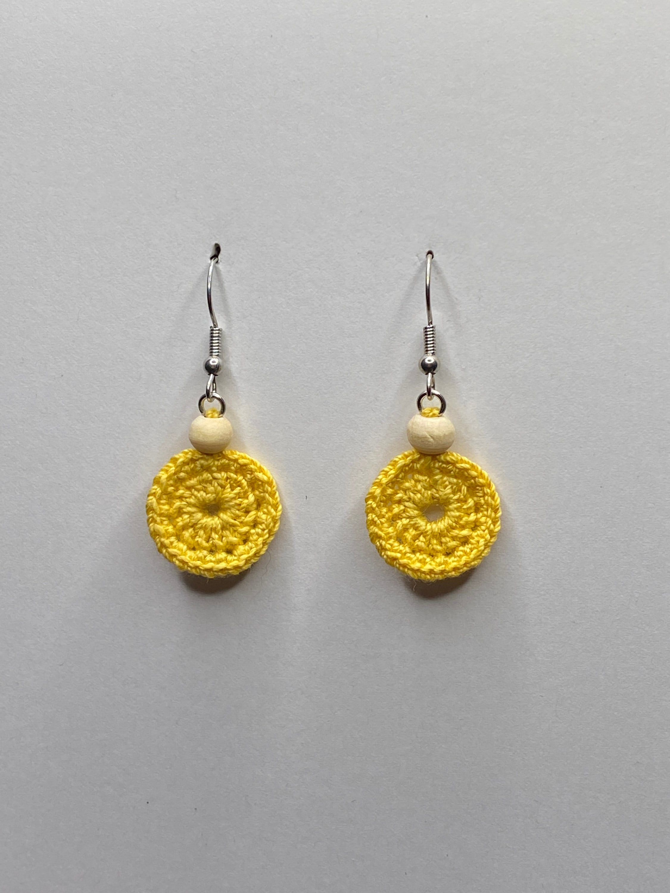 Hand Crochet Circle Earrings