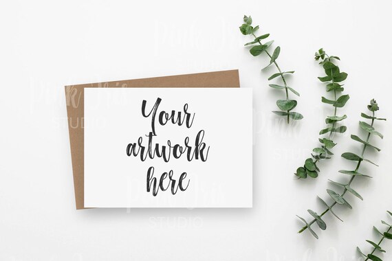 Botanical Invitation Mockup Smart Object Invitation Mockup Etsy