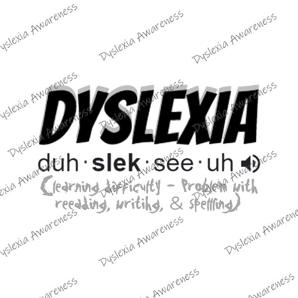 Digital SVG Design Download for Dyslexia Awareness, Learning Difficulty Awareness SVG, Problem with Reading, Writing, & Spelling