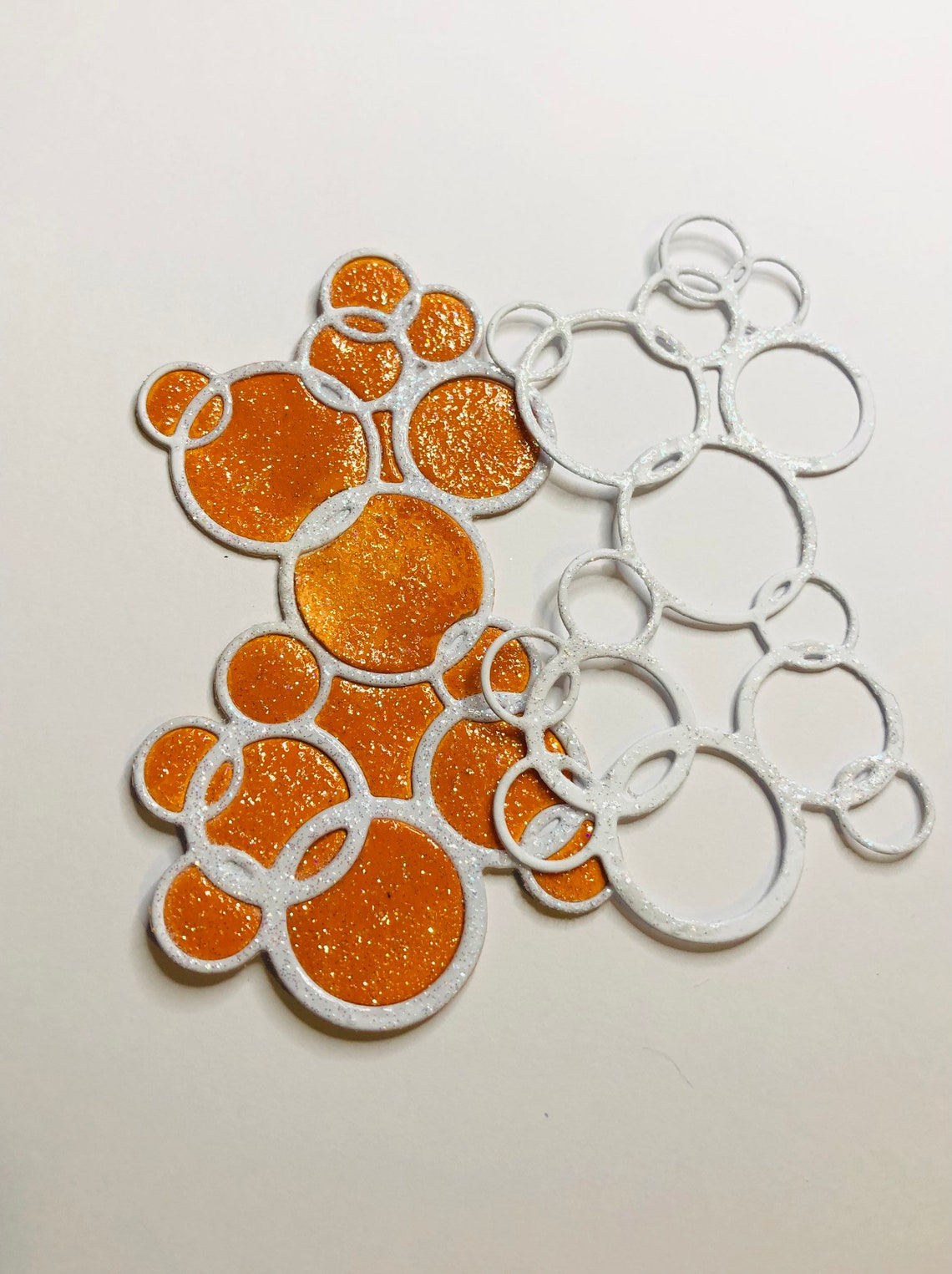 7 Connected Circles Die Cut Cardstock Etsy UK