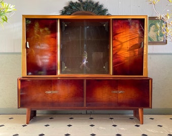 MidCentury Buffet Buffetschrank Anrichte Vitrine 60er Wohnzimmer Schrank Ahorn Birke Rockabilly