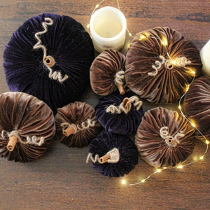 Velvet Pumpkin|Luxury Decor| Home Decor| Fall Decor| Halloween| Pumpkin|Wedding Favours|Table Top Decor|Autumn Accents|Neutral|Purple Velvet