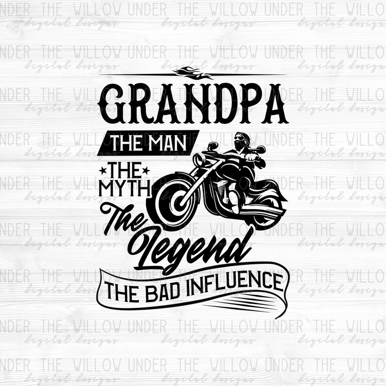 Download Motorcycle Grandpa SVG PNG Digital Design Instant | Etsy