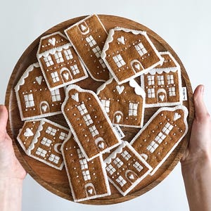 Felt Gingerbread House Ornaments: Christmas Tree Decor, Set of 3