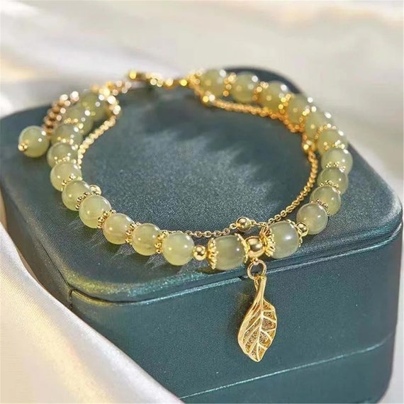Chinese Style Green Hetian Jade Bracelet For Wome… - image 6