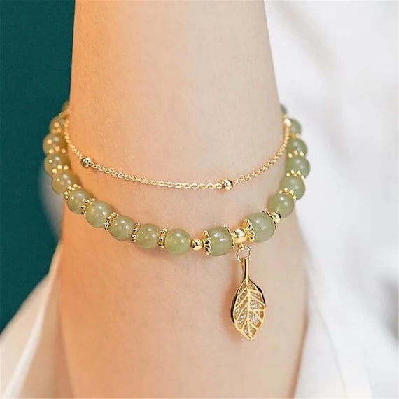Chinese Style Green Hetian Jade Bracelet For Wome… - image 1