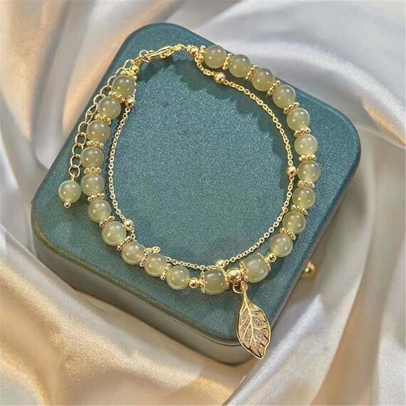 Chinese Style Green Hetian Jade Bracelet For Wome… - image 3