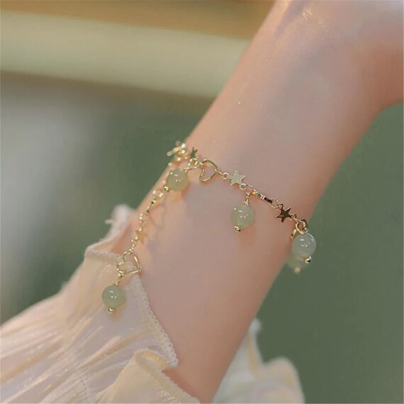 Chinese Style Green Hetian Jade Bracelet For Wome… - image 7