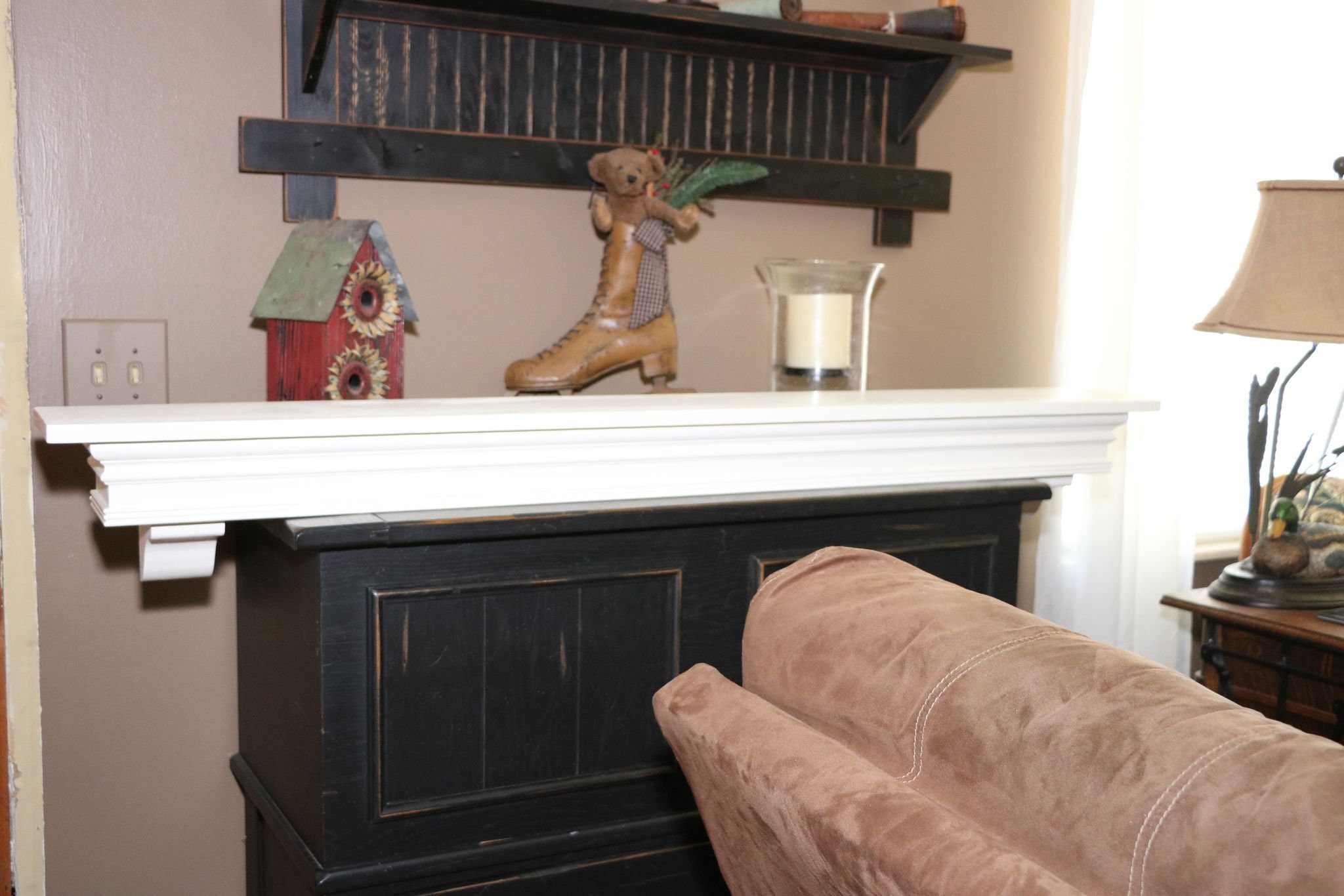 60 Mantel Shelf With Corbels Etsy