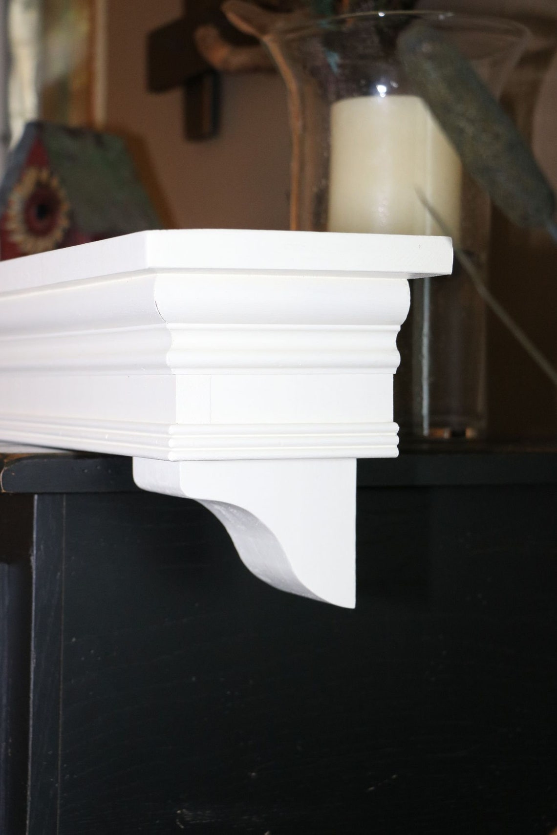 60 Mantel Shelf With Corbels Etsy