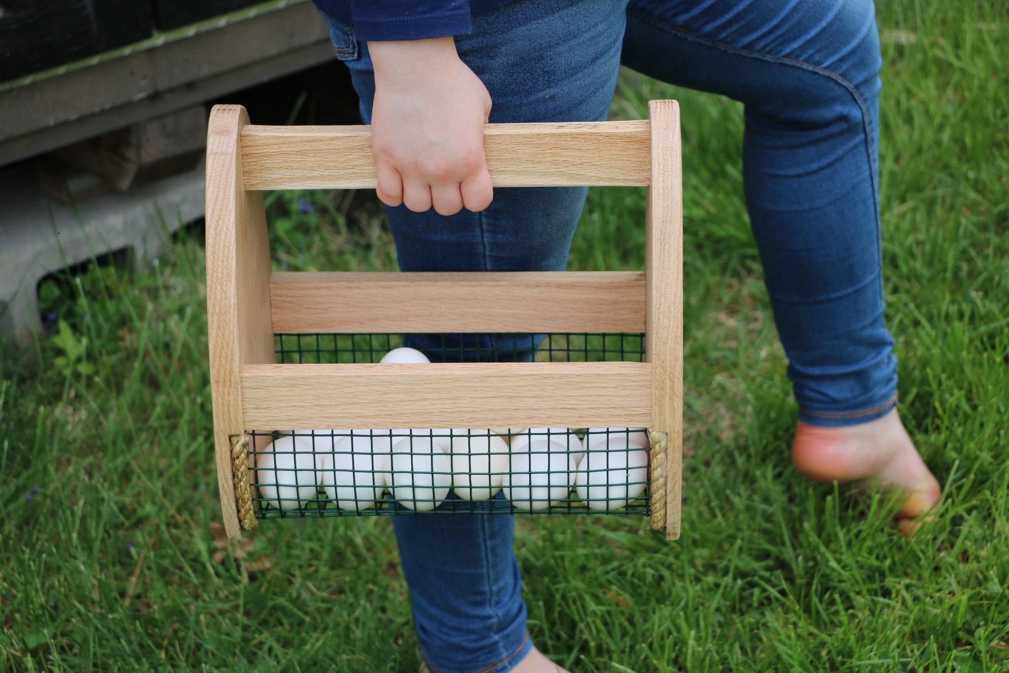 Oak Egg Collection Basket Flower Basket Herb Basket Etsy