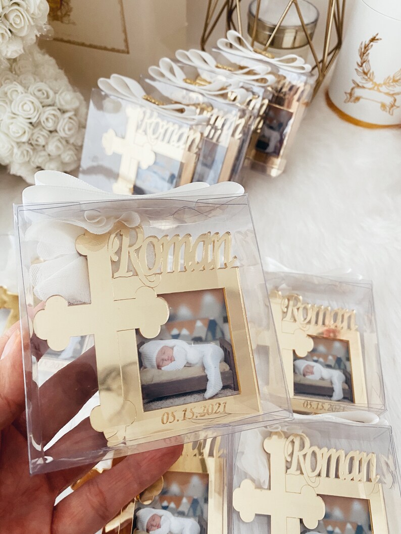 Baptism Frame Favors Personalized Baptism Photo Favors Etsy