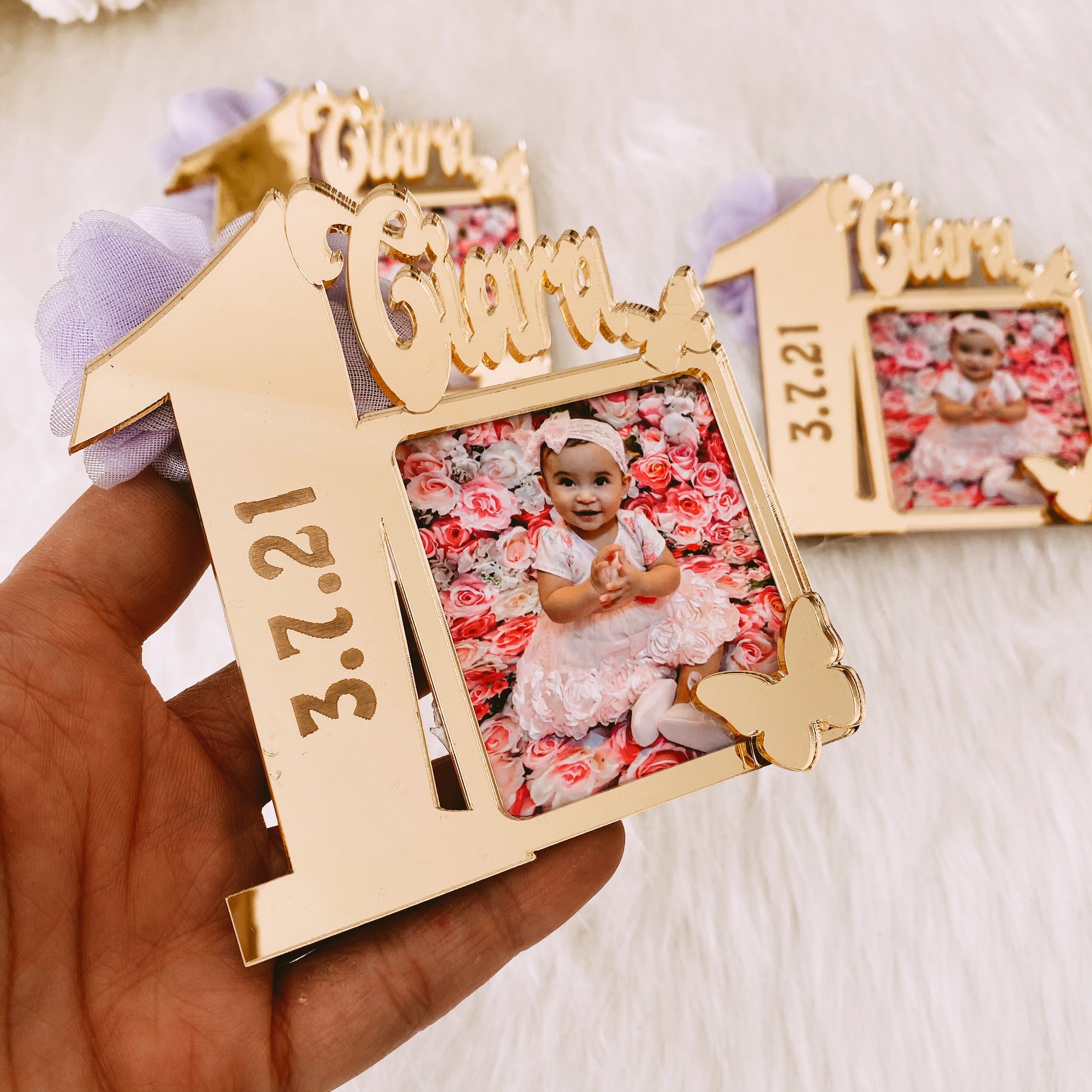 1st Birthday Favors Personalized Birthday Photo Favors First Etsy