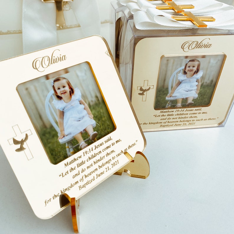 Baptism Frame Favors Personalized Baptism Photo Favors Etsy