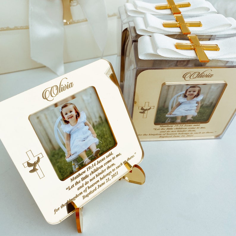 Baptism Frame Favors Personalized Baptism Photo Favors Etsy