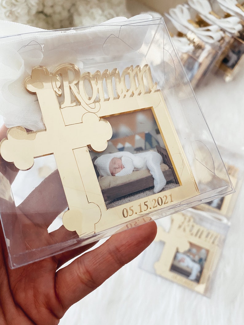 Baptism Frame Favors Personalized Baptism Photo Favors Etsy