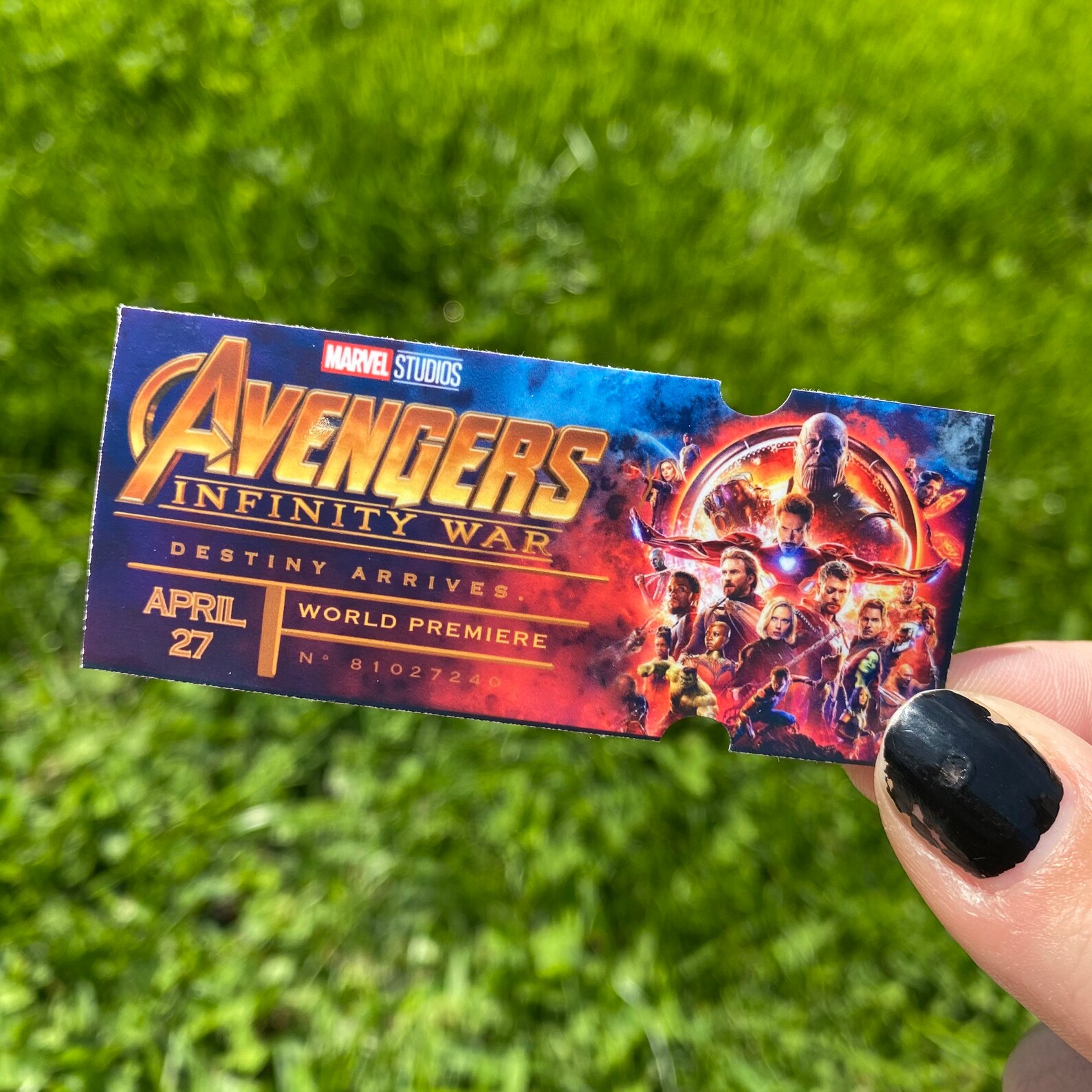 Avengers Infinity War Ticket Sticker MCU Sticker Marvel Etsy