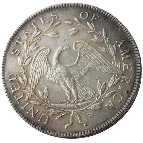 Us 1794 Flowing Hair Dollar Silver Plated Coin Etsy