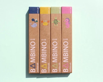4 Pack Family Bamboo Toothbrushes | Eco-friendly products | Multibuy FREE DELIVERY in the UK & Australia