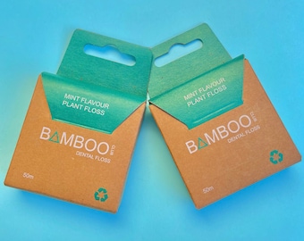 Eco Friendly Dental Floss: Peppermint Flavor, Natural Ingredients (50m)