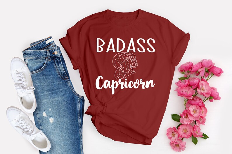 Capricorn Sign Zodiac Shirts Capricorn Birth Sign Capricorn Gift Badass Capricorn T-Shirt Zodiac Sign Birthday Gift Zodiac T-Shirts