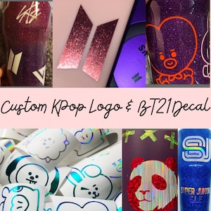 Custom KPop Logo Decals & BT21 Kpop stickers / Kpop Logos / Bias decals / Vinyl Decals / Kpop personalization / Kpop Merch