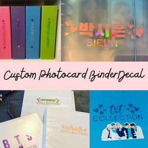 Custom KPop Photocard Binder Decals / Stickers/ Custom decals/ Personalize Your Photo Card Binder Decal