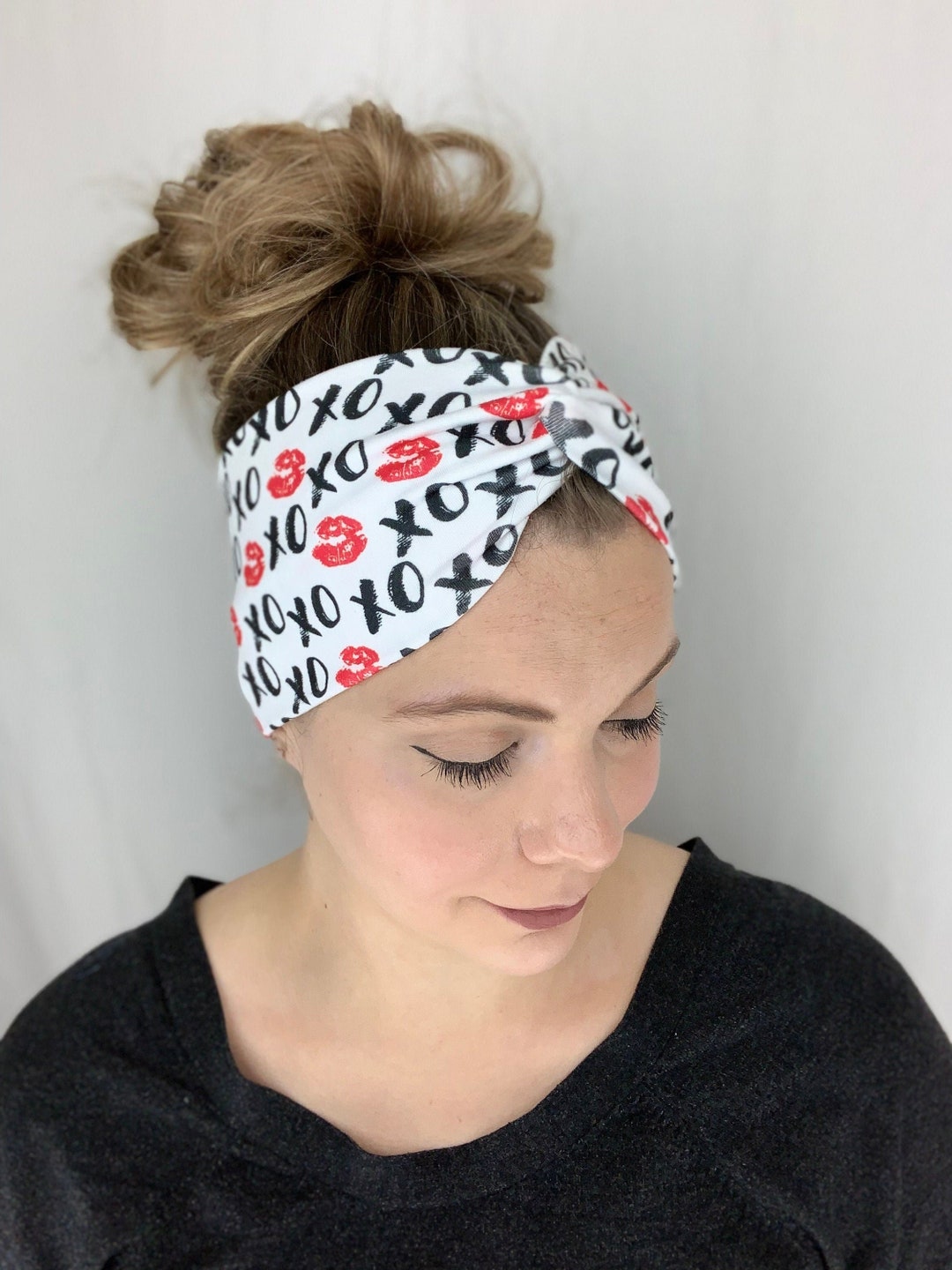 Kisses and Hugs Valentines Day Headband Womens Headband Etsy