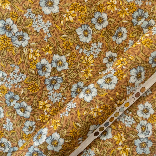 Lovely warm autumn tone floral quilting fabric - by the 1/2m