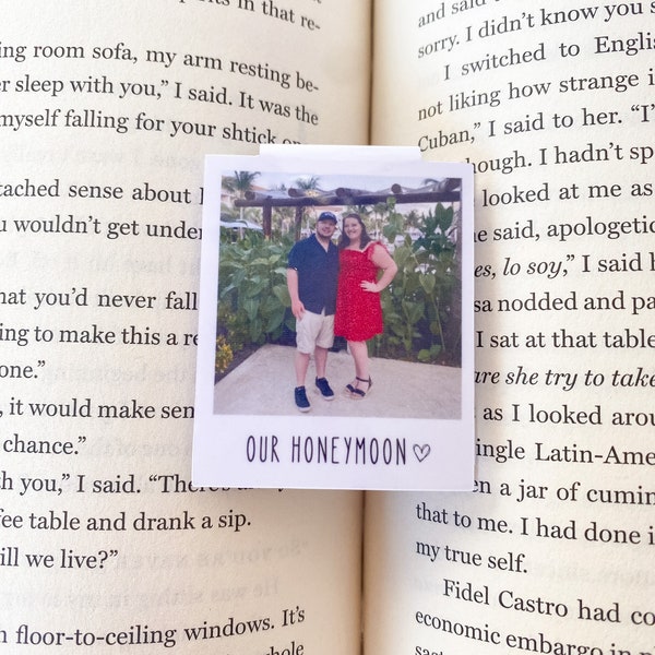 Custom Magnetic Bookmark | Personalized Polaroid Photo Page Marker | Book Lover Present | Bookish Gift for Readers | Gift for Bibliophile