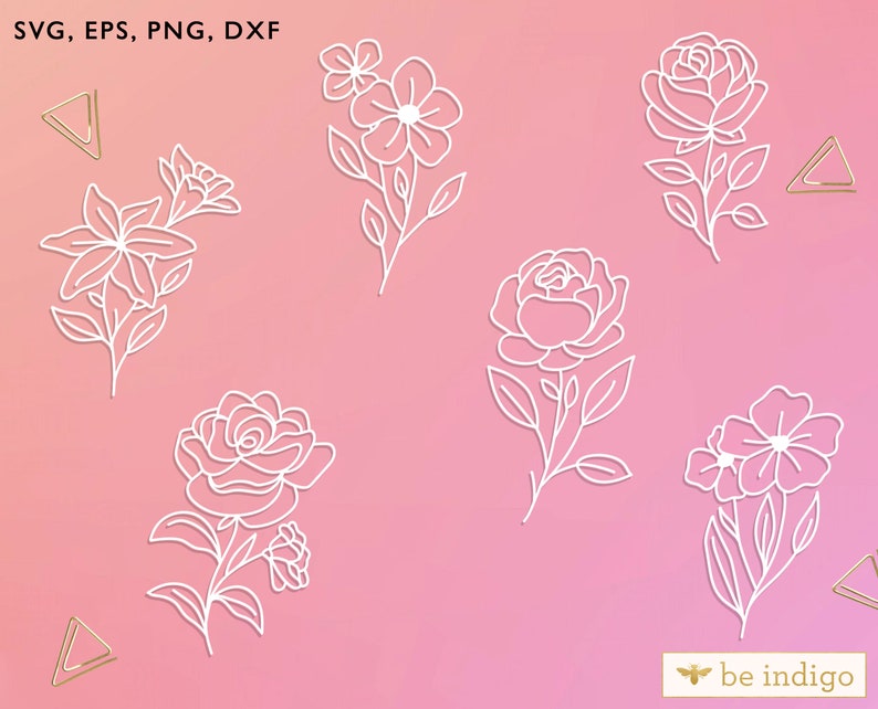 Download Flower svg Bundle Rose Leaves svg Papier Scrapbooking dxf | Etsy