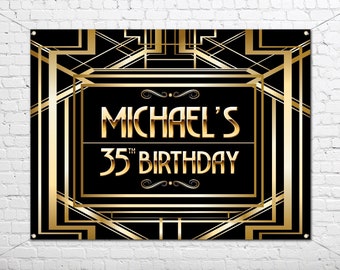 Great Gatsby Birthday Backdrop